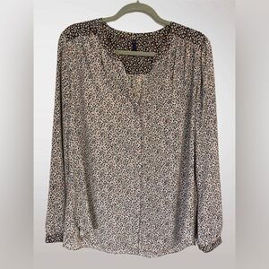 NYDJ Pintuck Blouse - Floral Pattern